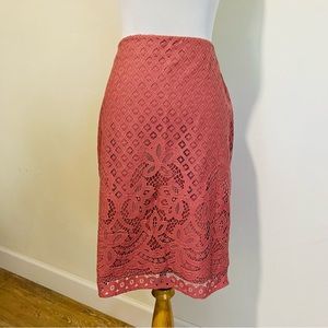 Chic Loft pink lace pencil skirt